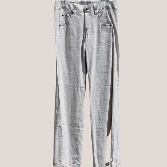 Stephanie Schaich Women's Linen Pants Tan Quiet Luxury Neutral Size 4 - Picture 2 of 14
